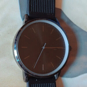 2 for $20☺️Black Silicone Band Men's Watch